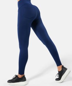 Navy High-waist Pocket Women's Leggings