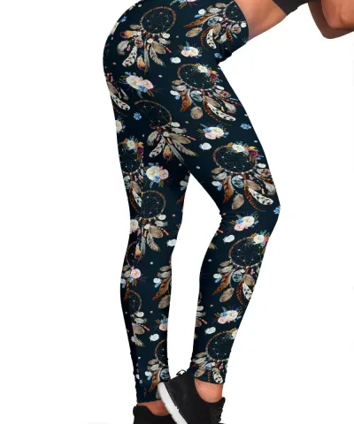 Dream Catcher Boho Floral Style Women's Leggings